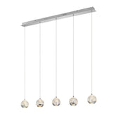 Telbix Lighting Indoor Pendants Segovia LED Bar Pendant Light 5Lt in Chrome or Gold Lights-For-You